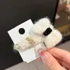 Grampo de Cabelo de Tricô Colorido Quente com Laço para Franja e Cabelo Solto, Presilha BB Hairpin Acessório de Cabelo