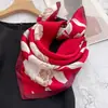 Lenço Quadrado de Alta Qualidade com Estampa Paisley para Mulheres, Lenço de Cintura Estampado da Moda, Lenço Versátil de Poliéster com Estampa de Bolinhas e Leopardo