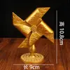 Arte de Cobre Tang Teng Riqueza Fortuna Molino de Viento Giratorio Giratorio Artesanías de Metal Adorno de Escritorio de Oficina