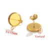 Base de Aço Inoxidável 304 com Diâmetro Interno 12/10/8mm com Argola para Pendurar Tarraxa de Orelha Acessórios DIY Feitos à Mão Brincos
