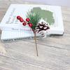 Decoraciones para Árbol de Navidad Colgante Adornos de Rama de Cerezo Planta de Simulación Agujas de Pino Colgante de Flor de Navidad Adornos Pequeños