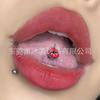 Piercing para labio, lengua, ojo de diablo, acero inoxidable, rosca externa, varilla recta, transfronterizo europeo y americano