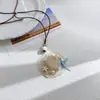 Colar de Chapéu de Palha com Laço de Miçangas para Mulheres, Corrente para Clavícula Estilo Nicho de Férias na Praia, Acessório para Sessão de Fotos