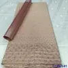 5 Yardas de Tela de Algodón Bordada Estilo Africano Más una Caja de Set de Pañuelo Hayes Encaje de Algodón Suizo