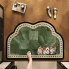 Tapete de chão para banheiro, tapete absorvente de água antiderrapante para a entrada do banheiro, tapete de pé de terra de diatomáceas, tapete para vaso sanitário e pia, acessório de banheiro