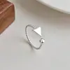 Anillo de Plata de Ley S925 Diseño para Mujer Anillo Sencillo Liso Anillo de Plata Nicho Gama Alta Anillo Antidesvanecimiento Joyería al por Mayor