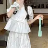 Tienda Venta Caliente Dulce Talla Grande Diseño de Muñeca Camisa de Manga Corta Verano 2025 Holgada Nueva Manga Abullonada