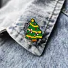 Broche Navideño de Dibujos Animados Lindo Transfronterizo Insignia de Árbol de Navidad Pin Antiexposición Decoración Fija para Ropa Insignia Festiva