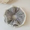 Estilo Coreano Ribete de Encaje Cuadros Cuatro Capas Lazo Grande para el Cabello Dulce Gama Alta Lazo para Cola de Caballo Accesorios para el Cabello Atmósfera Flor para el Cabello