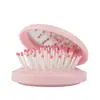Pente dobrável mini portátil de cor sólida ins coreano, macio, fofo, com espelho, flip, airbag, almofada de ar, escova de massagem, lote