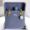 Pendientes de alas de plata de ley S925 con accesorios de perlas de oro antiguo hechos a mano, de 8 a 10 mm, con soporte vacío sin cuentas.