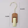 Tienda de ropa clip para sombrero gancho S gancho para colgar gancho para tienda de ropa de mujer clip para tela color nuez con lazo gancho para colgar accesorio para bufanda de seda