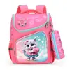 Mochila escolar transfronteriza juego de dos piezas estudiantes de primaria comercio exterior 3D carcasa dura integrada caricatura mochila infantil