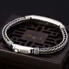 Pulsera de Hombre Patrón Entrelazado Moda Retro Vintage Personalizada Creativa Individual Masculina Desgastada Moderna Tejido de Cola de Zorro Tendencia