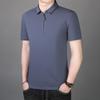 Nova camisa polo de verão 2025 masculina de algodão para jovens e meia-idade, camiseta de manga curta casual fina com gola lapela para negócios