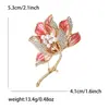 Nova Broche Flor Begônia Pérola Esmaltada Alto Padrão Luxo Estilo Chinês Acessórios Cheongsam Broche Elegante Estilo Quente Mulheres