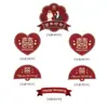 Cartão de Papel Felicidade Dupla Design de Arco de Balão Decoração de Arco para Quarto de Casamento Adesivos de Parede para Quarto Arranjo de Noivado Estilo Europeu