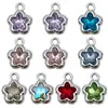 Accesorios para joyería DIY con colgantes de aleación en forma de pentagramas y flores de ciruelo para aretes, collares, llaveros y dijes pequeños hechos a mano