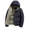 Ropa de invierno con envío directo, abrigo de algodón grueso para hombres de mediana edad, chaqueta de algodón cálida para padres con capucha desmontable