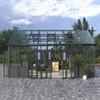 Casa de Aleación de Aluminio Techo de Espiga Solarium Techo de Jardín Vidrio Laminado Resistente al Viento Aislamiento Térmico Protección Solar Casa de Cristal Personalización