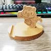 Soporte de madera para teléfono móvil creativo Pony teléfono móvil caballo espalda moneda Haya persona perezosa soporte para teléfono móvil logotipo grabado