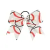 Venta Caliente Transfronteriza Europea y Americana Niños Banda para el Cabello de Cuero con Lazo Goma Elástica para Softball Fútbol Porristas Accesorios para el Cabello