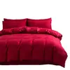 Novo Conjunto de Casamento Estilo Chinês Vermelho de Quatro Peças Algodão de Fibra Longa 100% Algodão Capa de Edredom Pura Roupa de Cama para Recém-Casados