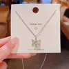 Colar de Floco de Neve Não Giratório, Versátil, Simples e Sofisticado, Corrente para Clavícula, Presente para Namorada, Pingente com Elemento de Floco de Neve
