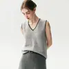 Nueva colección otoño/invierno: 35% cachemira, tejido reversible con colores contrastantes, diseño elegante y un top de punto único combinado con una camisola - un conjunto de dos piezas