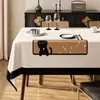 Mantel de Dibujos Animados Divertido Impermeable y a Prueba de Aceite 2025 Lujo Ligero Atmósfera de Gama Alta Lavable Rectangular Alfombrilla Protectora para Mesa
