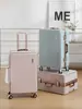 Maleta de Dropshipping Marco de Aluminio Contraseña Fuerte Maleta con Ruedas 24 pulgadas Maleta con Borde Metálico Maleta para Hombres y Mujeres