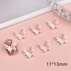 Nuevo Tmall Genie Dibujo Animado Joyería para Uñas Goteo de Aceite Galvanizado Resina Tridimensional Oso Mariposa Flor Accesorios para Uñas