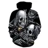 Nuevo Suéter de Calavera de Halloween Serie de Terror 3D Suéter con Capucha de Impresión Digital para Cosplay