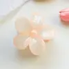 Grampo de Cabelo Flor de Plumeria de Cor Contrastante de Alta Qualidade, Grampo de Cabelo Colorido em Gel Texturizado, Presilha Versátil para Rabo de Cavalo, Acessório de Cabelo Presilha Tubarão para Meio Preso
