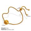 Pendientes de moda con colgante de cuentas redondas chapadas en oro de acero de titanio de estilo retro europeo y americano, collar y pulsera de gran sentido.