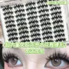 Sin Pegamento, Estilo Asiático de Raza Mixta Ultra Voluminoso, Pestañas Postizas Gruesas y Densas de Rizos Grandes, Segmentadas en Forma de W, Efecto Ojos Grandes de Barbie Realista