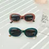 Novos óculos de sol infantis com armação oval da moda, óculos de sol para bebês estilo moda coreana, óculos para meninos e meninas mesmo estilo foto