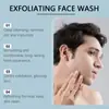 Limpiador Facial Exfoliante para Hombre East Moon Limpieza Suave Piel Facial Refrescante, Calmante e Hidratante