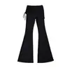 Pantalones de yoga fitness acampanados con cordones laterales, tiro bajo, sexys, adelgazantes, alta elasticidad, pantalones largos casuales de campana