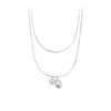 Collar de Perlas de Imitación Doble Capa Apilado, Lujo Ligero, Cadena para Clavícula de Mejor Amiga con Colgante, Regalo para Novia, Atmósfera Apilada
