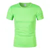 180g100D Maratón Correr Deportes al Aire Libre Cuello Redondo Manga Corta Camiseta Publicitaria Impresión Secado Rápido Camiseta logo