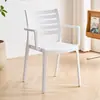 Silla de Comedor de Plástico Impermeable y Fácil de Limpiar, Engrosada y Apilable, Adecuada para Restaurantes, Cafeterías de Té con Leche, Uso Comercial y Doméstico, con Respaldo Cómodo, Silla de Ocio