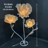 Adereços Decorativos, Flores Artificiais, Flores Simuladas, Flores Coloridas Grandes para Shoppings, Flores de Malha de Seda Prontas, Flores Feitas à Mão, Decorações Internas e Externas