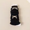 Nuevos Calcetines hasta la pantorrilla para Niñas, Calentadores de Piernas Cálidos de Otoño e Invierno con Moño, Calcetines Gruesos de Punto, Calcetines Holgados