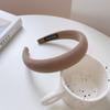 Milk Curry Color Thick Sponge Hairband Wide Side High Cranial Top Hairpin Soft Waxy Face Wash Headband Mostrando o rosto Pequenos acessórios de cabelo japoneses e coreanos para mulheres