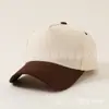 2025 Gorra de Béisbol Rígida de Cinco Piezas de Algodón Puro con Combinación de Colores Transfronteriza Gorra Trucker Bordada con Placa Ligera Estilo Unisex Casual