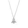 Collar de Amor Irregular Nueva Emperatriz Viuda Explosiones Clásicas Sentido Avanzado Pendiente de Amor Esfera Cadena para Clavícula