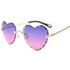 2020 nuevo amor sin montura recorte gafas de sol oceánicas tendencia de moda gafas de pata delgada gafas de sol personalizadas
