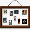 50 Adesivos de Vórtice Cósmico Dourado DIY Capa de Celular Mala Caderno Diário Adesivo Adesivo à Prova d'Água