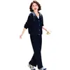 Moda Otoño 2026 Casual Nuevos Tops de Moda para Madres, Conjunto de Dos Piezas Ajustado para Mujeres de Mediana Edad, Rejuvenecedor